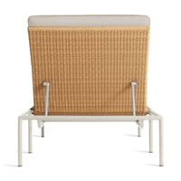 Dog Days Outdoor Sun Lounger in Sunbrella Linen / White - Angle 8