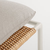 Dog Days Outdoor Sun Lounger in Sunbrella Linen / White - Angle 9