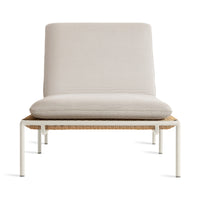 Dog Days Outdoor Sun Lounger in Sunbrella Linen / White - Angle 6
