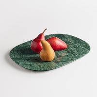 Delicious Medium Marble Tray in Green Marble - Angle 2