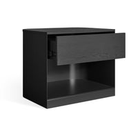 Dally Nightstand in Black - Angle 4