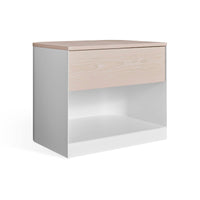 Dally Nightstand in White - Angle 3