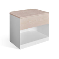 Dally Nightstand in White - Angle 5