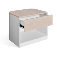 Dally Nightstand in White - Angle 6
