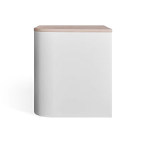 Dally Nightstand in White - Angle 7