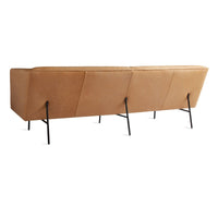 Dandy 96&quot; Sofa in Camel Leather - Angle 4