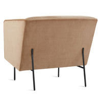 Dandy Lounge Chair in Camel Velvet - Angle 7