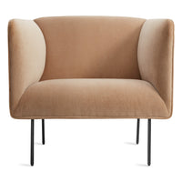 Dandy Lounge Chair in Camel Velvet - Angle 1