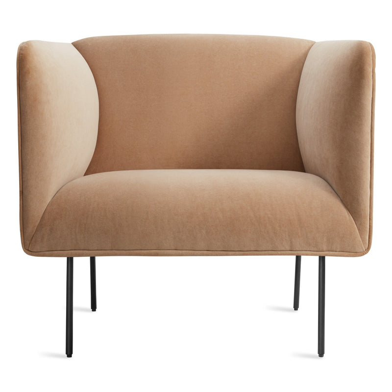 Dandy Lounge Chair in Camel Velvet - Angle 1