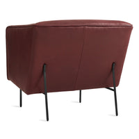 Dandy Lounge Chair in Oxblood Leather - Angle 6