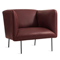 Dandy Lounge Chair in Oxblood Leather - Angle 3