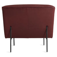 Dandy Lounge Chair in Oxblood Leather - Angle 5