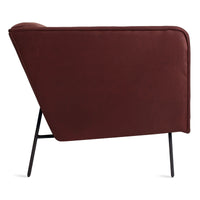 Dandy Lounge Chair in Oxblood Leather - Angle 4
