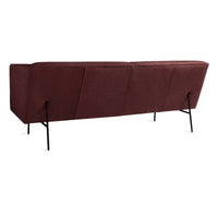 Dandy 86&quot; Sofa in Oxblood Leather - Angle 6