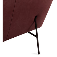 Dandy Lounge Chair in Oxblood Leather - Angle 7