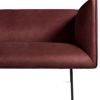 Dandy 70&quot; Sofa in Oxblood Leather - Angle 6