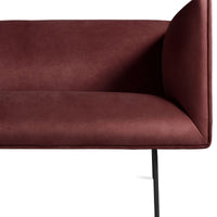 Dandy 96&quot; Sofa in Oxblood Leather - Angle 6