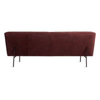 Dandy 86&quot; Sofa in Oxblood Leather - Angle 5