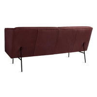 Dandy 70&quot; Sofa in Oxblood Leather - Angle 4