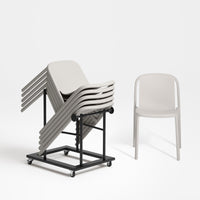Stacking Chair Dolly in Black - Angle 8