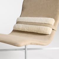 Deep Thoughts Leather Lounge Chair in Stone Leather - Angle 6