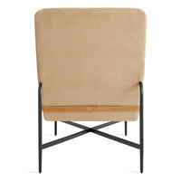 Deep Thoughts Leather Chaise in Camel Leather - Angle 11