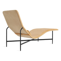 Deep Thoughts Leather Chaise in Camel Leather - Angle 10