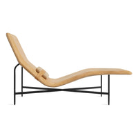 Deep Thoughts Leather Chaise in Camel Leather - Angle 9