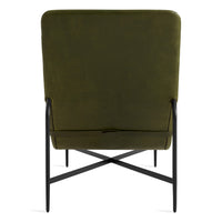 Deep Thoughts Leather Chaise in Loden Green Leather - Angle 12