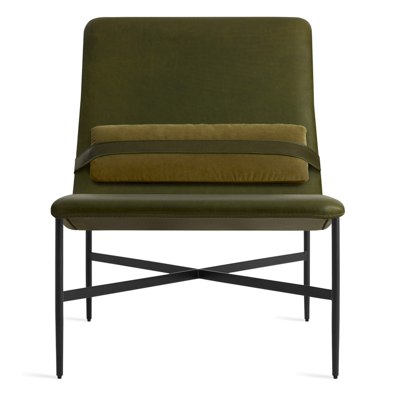 Deep Thoughts Leather Lounge Chair in Loden Green Leather