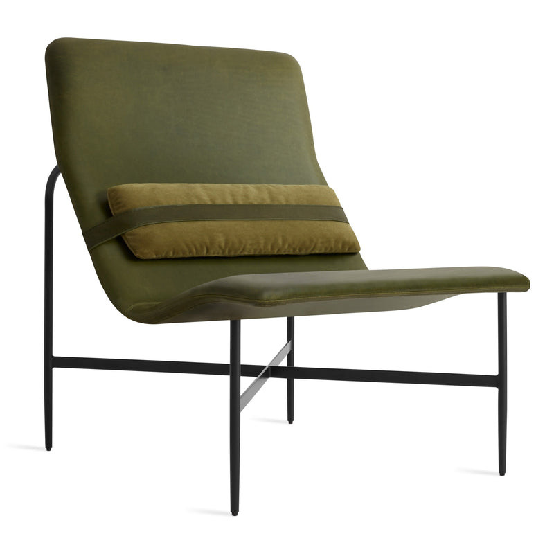 Deep Thoughts Leather Lounge Chair in Loden Green Leather