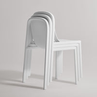 Decade Chair in White - Angle 10