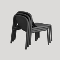 Decade Lounge Chair in Black - Angle 8