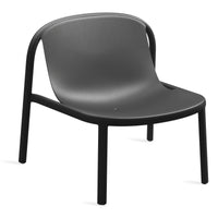 Decade Lounge Chair in Black - Angle 4