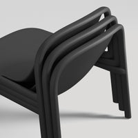 Decade Lounge Chair in Black - Angle 11