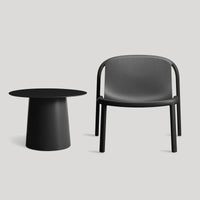 Decade Lounge Chair in Black - Angle 12