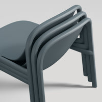 Decade Lounge Chair in Marine Blue - Angle 12