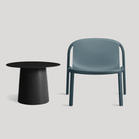 Decade Lounge Chair in Marine Blue - Angle 3