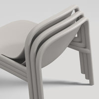 Decade Lounge Chair in Putty - Angle 12