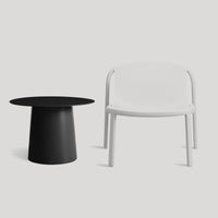 Decade Lounge Chair in Putty - Angle 3