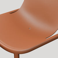 Decade Lounge Chair in Tomato - Angle 11