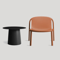 Decade Lounge Chair in Tomato - Angle 3