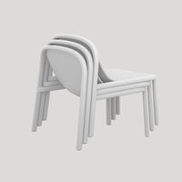 Decade Lounge Chair in White - Angle 8