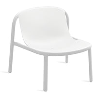 Decade Lounge Chair in White - Angle 4