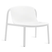 Decade Lounge Chair in White - Angle 3