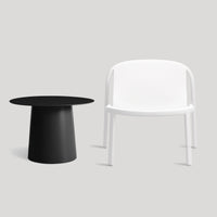 Decade Lounge Chair in White - Angle 12
