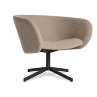 Close Encounter Swivel Lounge Chair in Elora Oatmeal - Angle 5