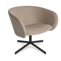 Close Encounter Swivel Lounge Chair in Elora Oatmeal - Angle 6