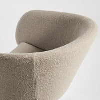 Close Encounter Swivel Lounge Chair in Elora Oatmeal - Angle 10
