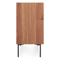 Peek 1 Door / 3 Drawer Credenza in Rustic Walnut - Angle 7